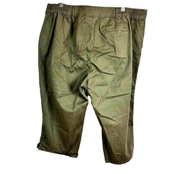 Karen Scott Plus Size 20W Olive Green  98% Cotton 2% Stretch Cotton Spandex - Picture 5 of 13